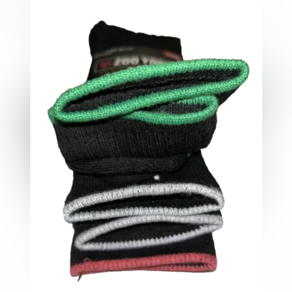 Zoo York Crew Socks 3 Pair Men 6-12 Black w Embroidered Alien Donut Logo SkateNY - Picture 11 of 12